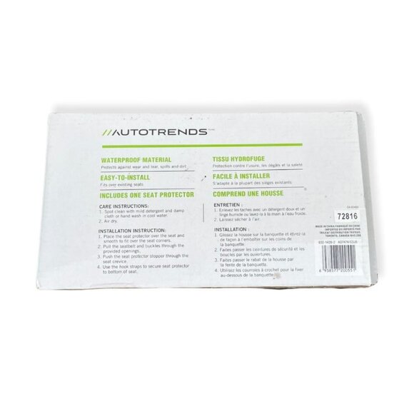 NEW Autotrends Dog Bench Seat Protector Mini Van Seat Cover‎ Pet Hair Waterproof - Picture 6 of 8